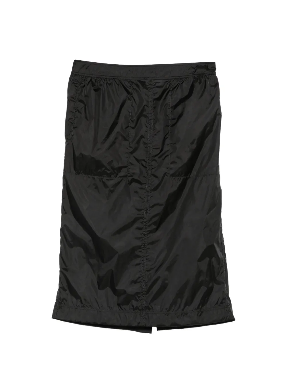 Saint Laurent ruched-detail midi skirt - Schwarz