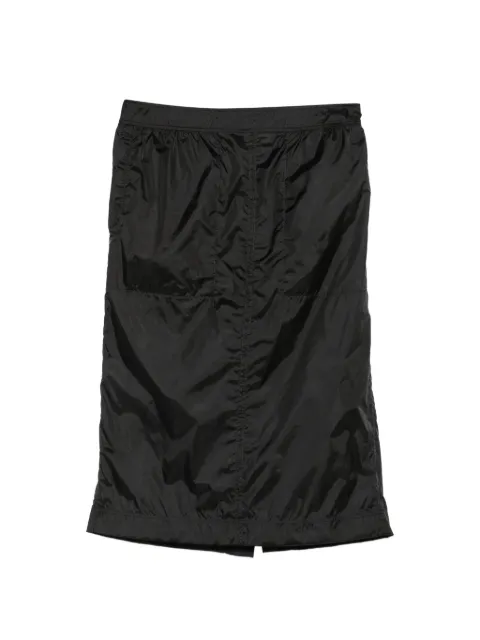 Saint Laurent falda midi con detalle fruncido