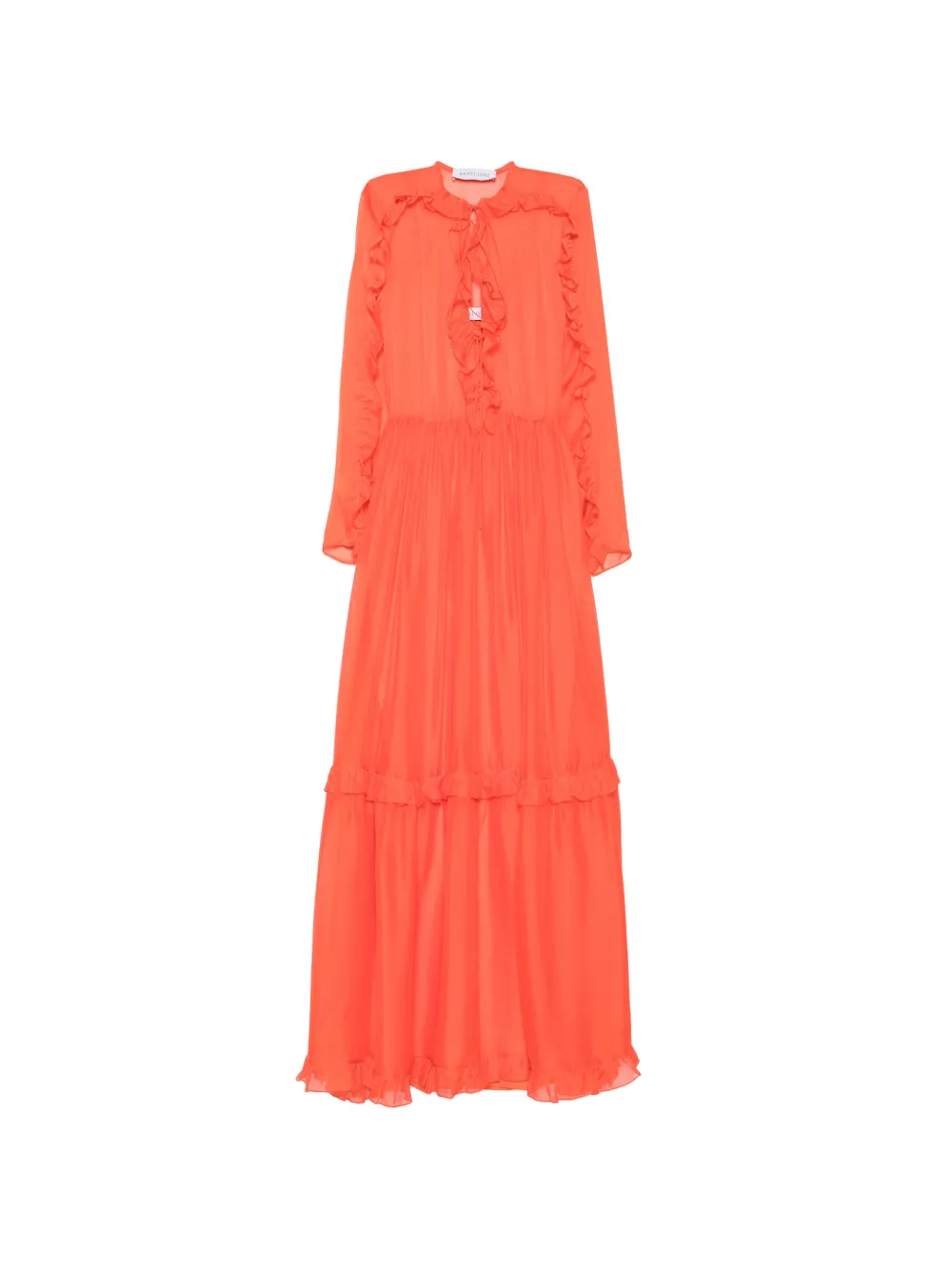 Raquel Diniz Cecilia ruffled-trim tiered dress - Rot