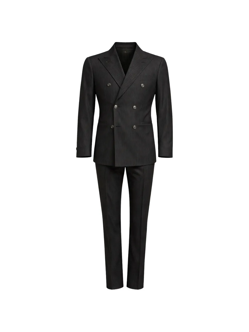 FRANZESE COLLECTION Brad Pitt pinstriped double-breasted suit - Grigio