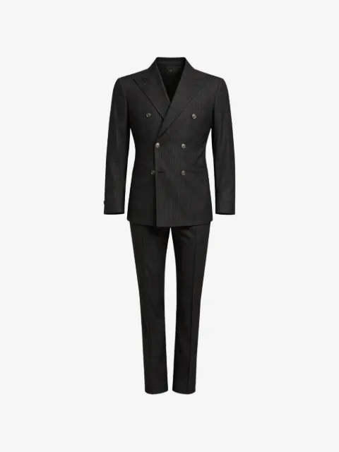FRANZESE COLLECTION Brad Pitt pinstriped double-breasted suit
