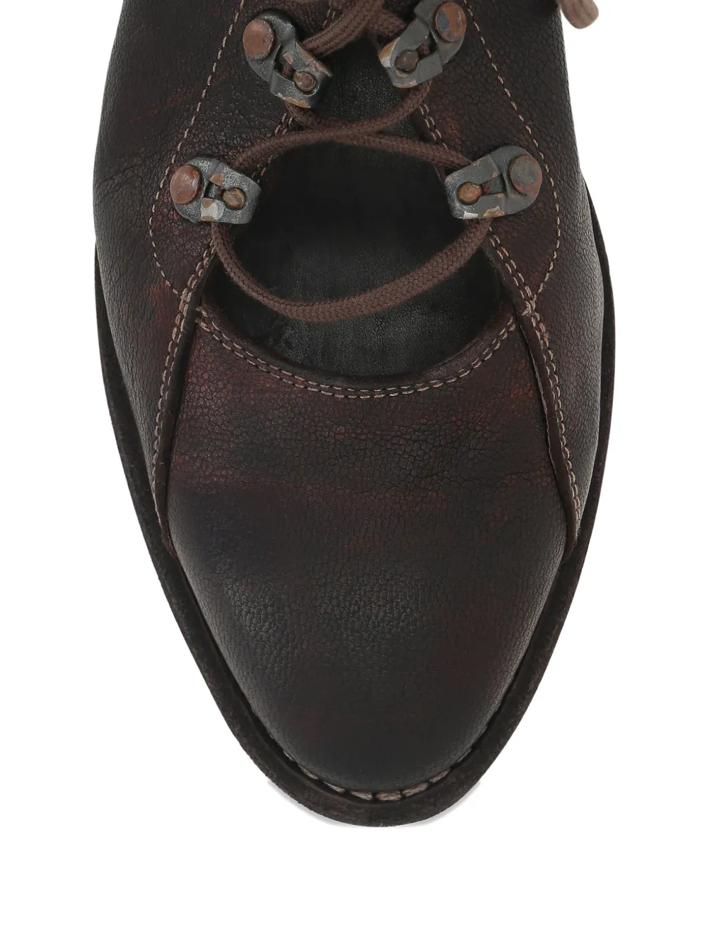 Guidi lace-up leather ankle boots Bruin
