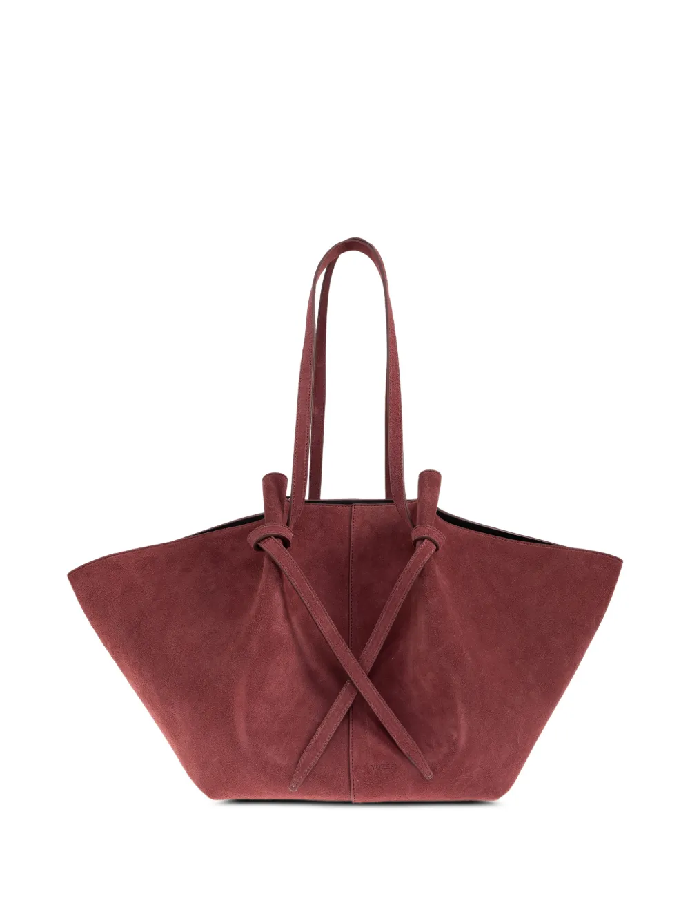 Yuzefi large Mochi knotted suede shoulder bag - Rosso