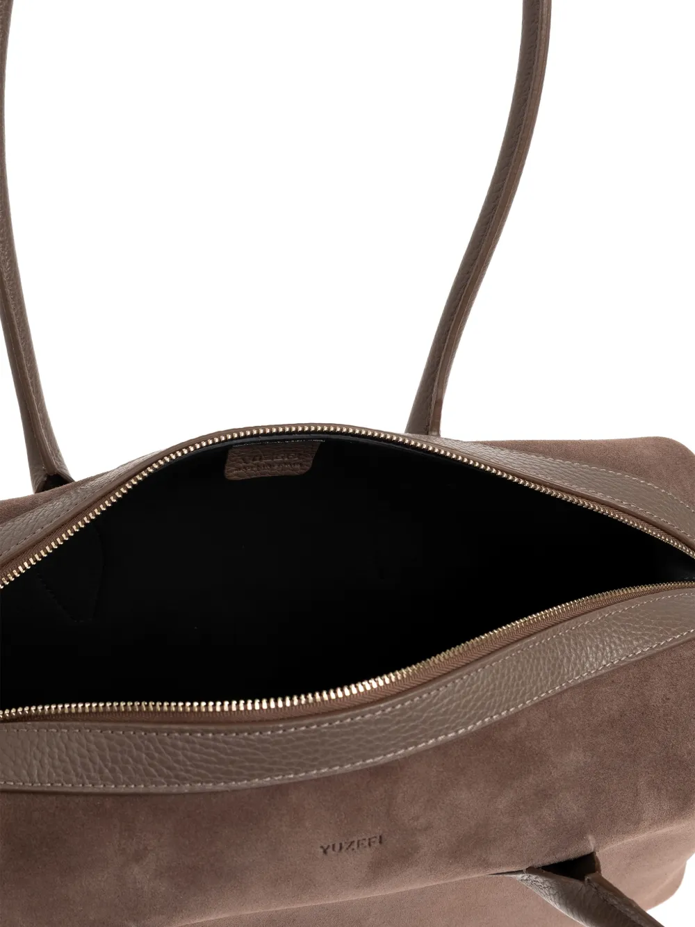 Yuzefi Brioche shopper met suède afwerking Bruin