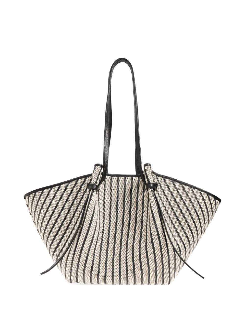 Yuzefi large Mochi striped woven shoulder bag - Toni neutri