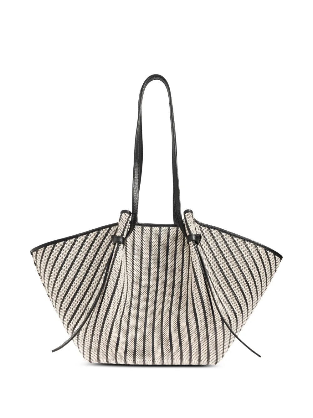 Yuzefi large Mochi striped woven shoulder bag - Toni neutri