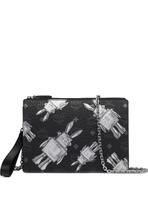 MCM Visetos-print robot-motif shoulder bag