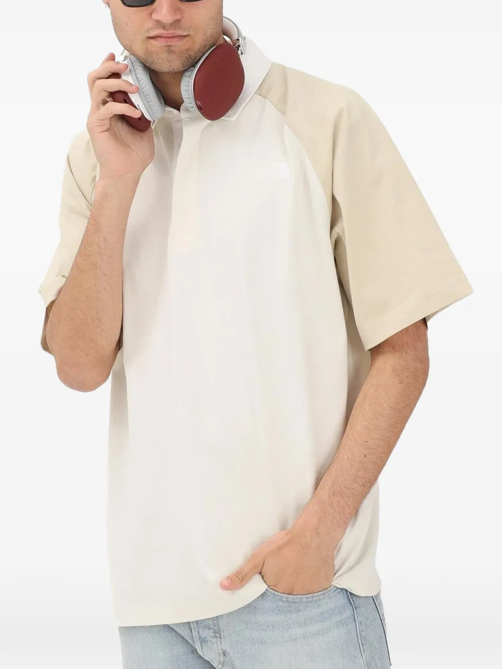 The North Face Poloshirt met raglan mouwen Beige