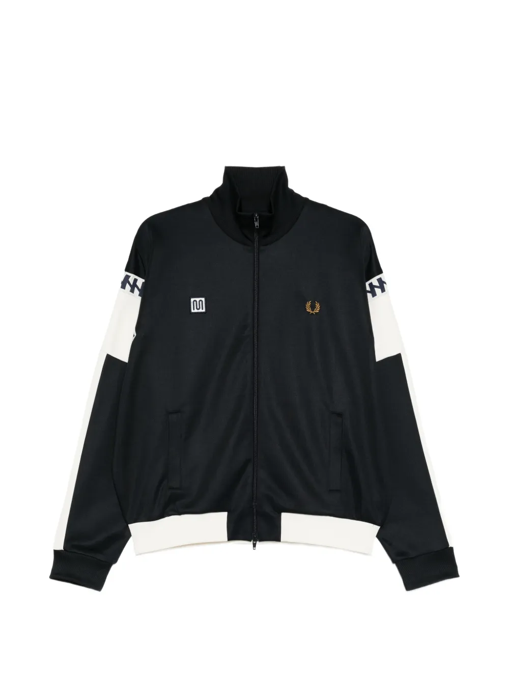 Fred Perry logo-embroidered colour-block sweater - Blu