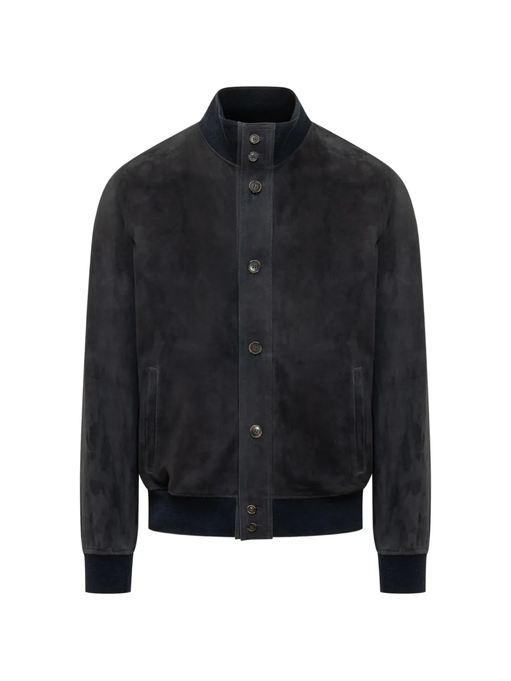 Renzo Romagnoli suede bomber jacket - Blu