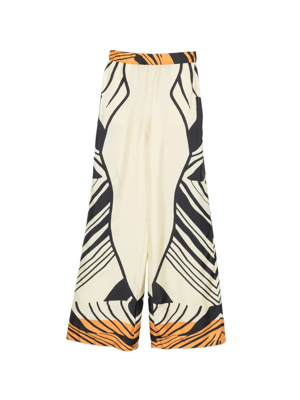 Raquel Diniz Sofia graphic-print wide-leg trousers - Toni neutri