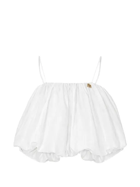 Pinko Kids logo-plaque bubble-hem top
