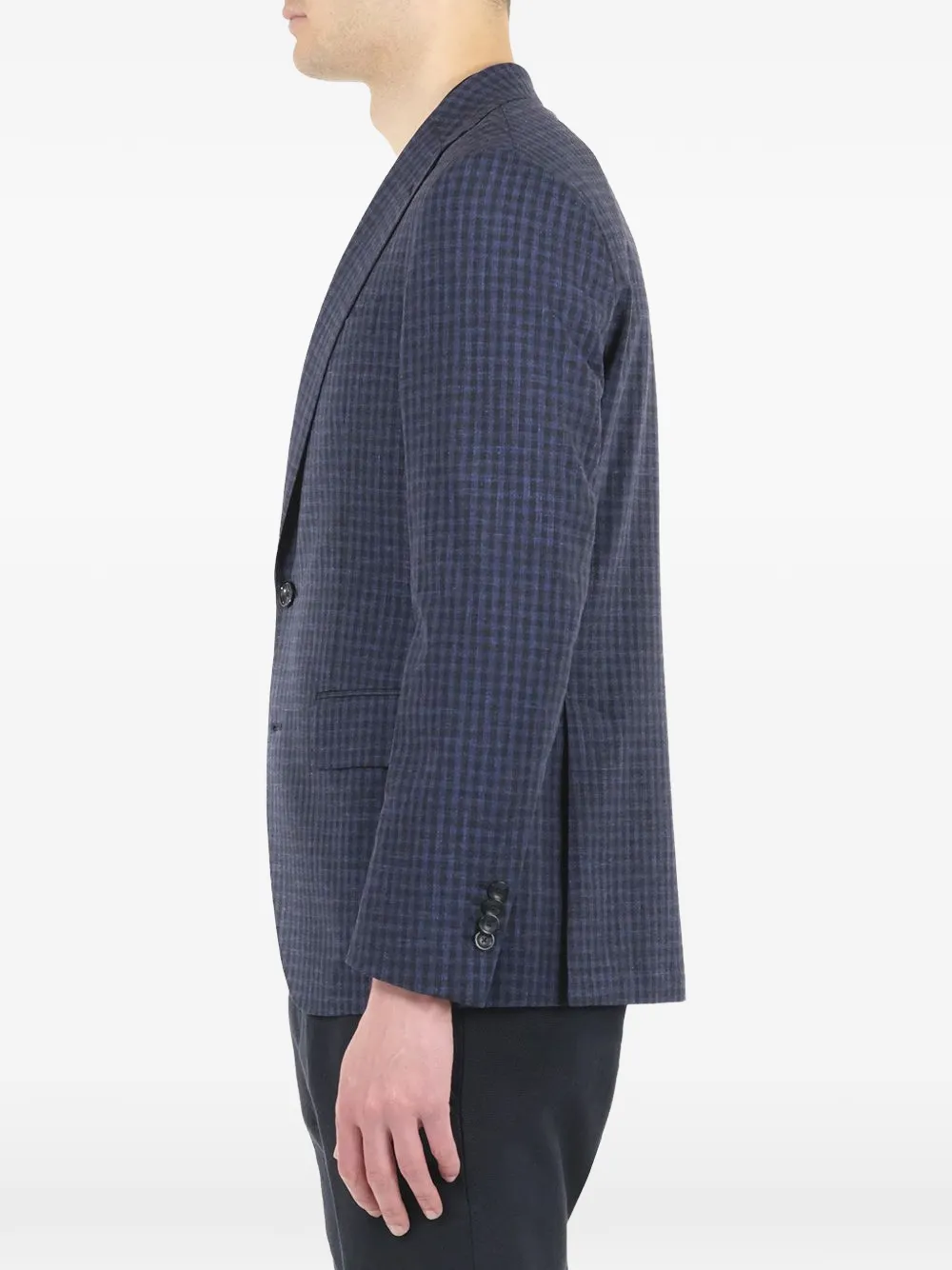 Al Duca D Aosta 1902 Geruite blazer met enkele rij knopen Blauw