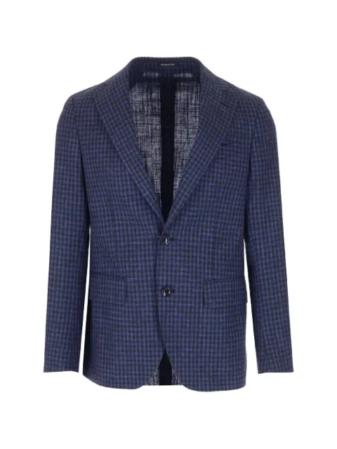 Al Duca D’Aosta 1902 check-pattern single-breasted blazer