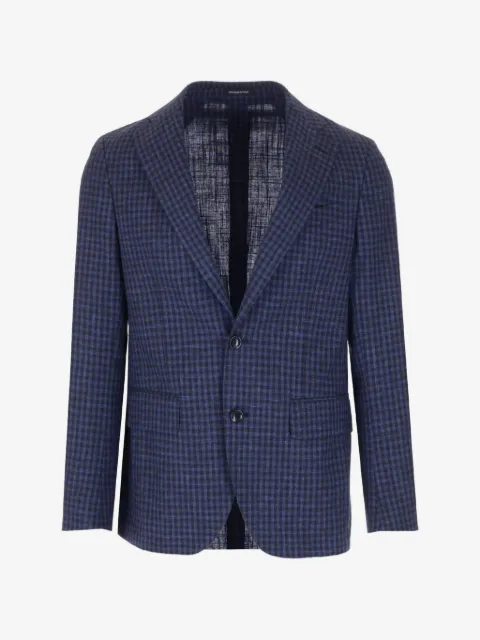 Al Duca D’Aosta 1902 check-pattern single-breasted blazer
