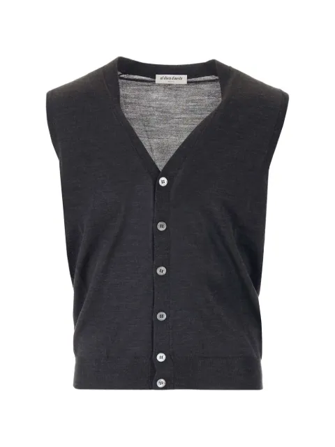 Al Duca D’Aosta 1902 V-neck button-up sleeveless cardigan
