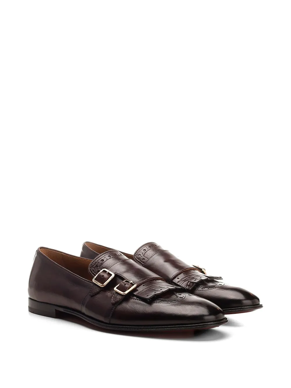 corvari fringed double-buckle monk shoes Bruin