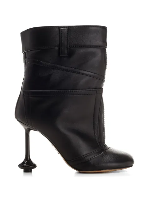 LOEWE Toy petal-toe leather ankle boots