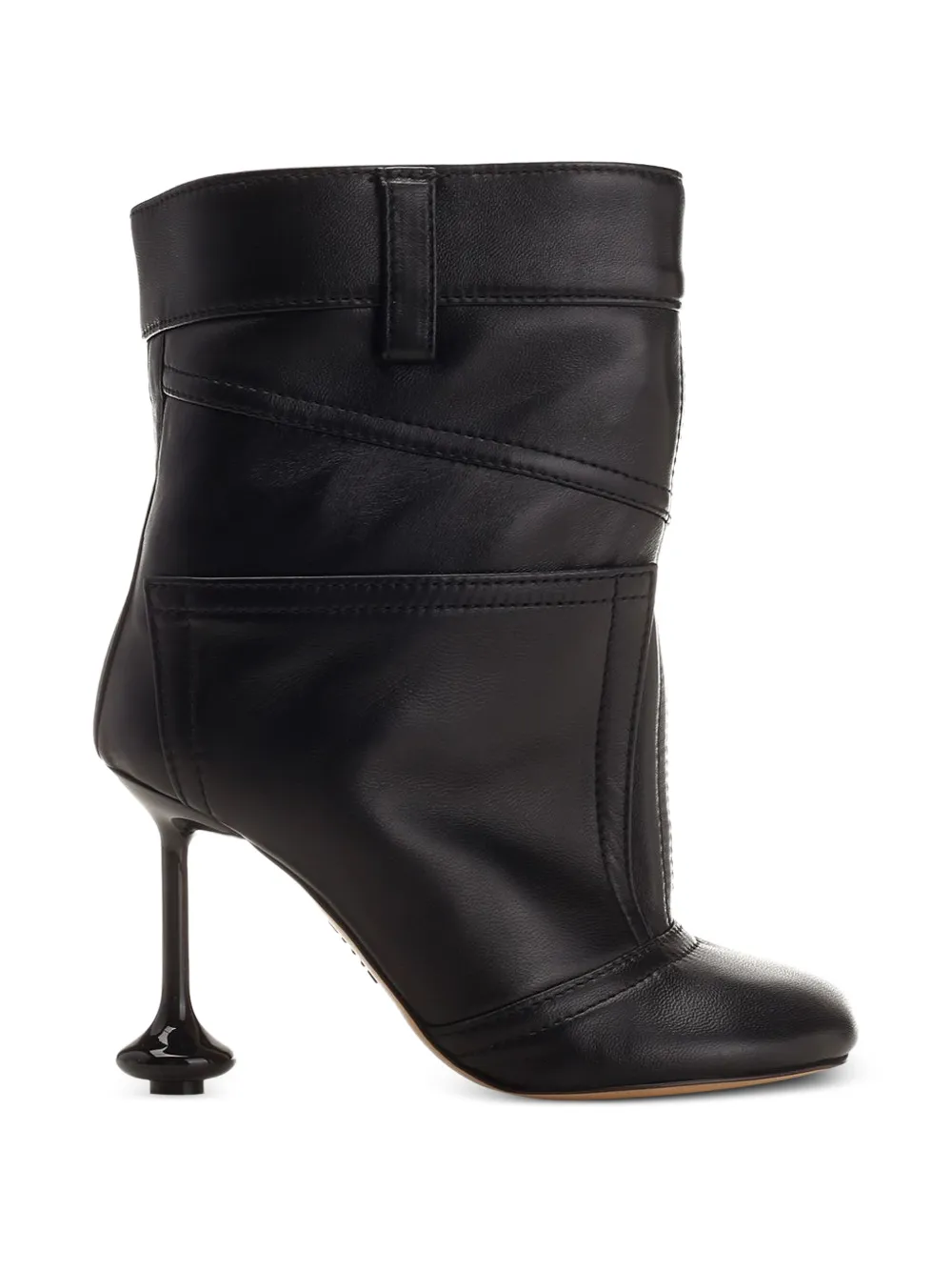 LOEWE Toy petal-toe leather ankle boots Zwart