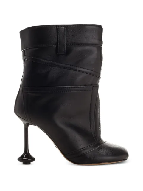 LOEWE Toy petal-toe leather ankle boots