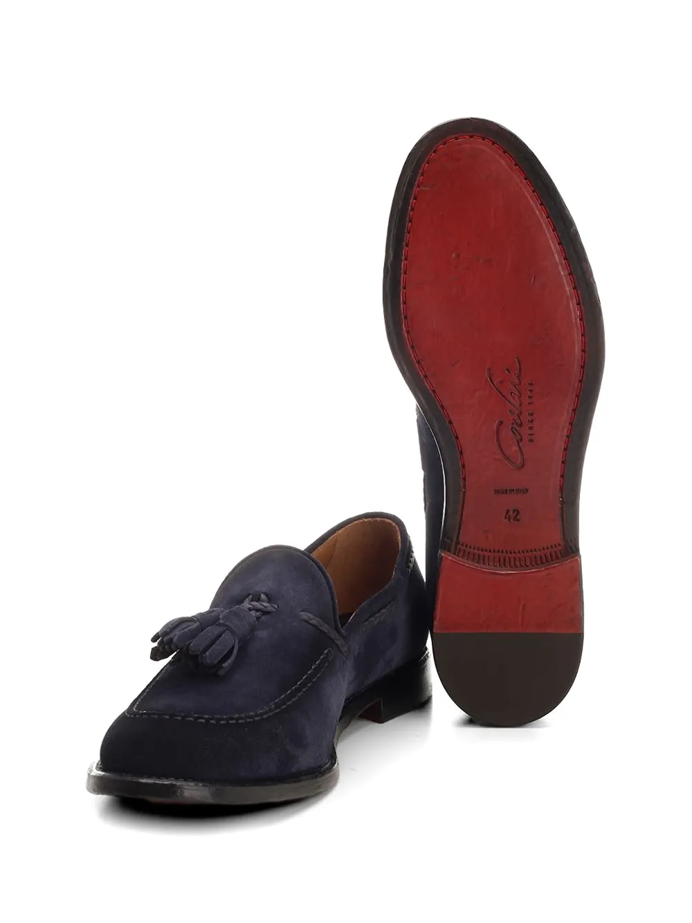corvari Misano leather tassel loafers Blauw