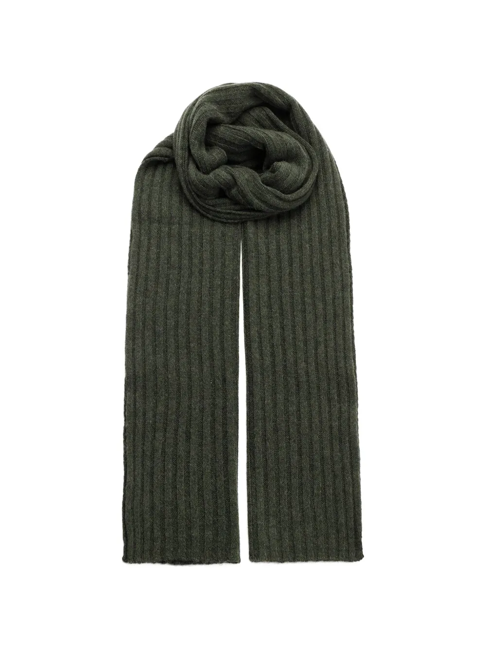 Al Duca D’Aosta 1902 ribbed cashmere scarf - Verde