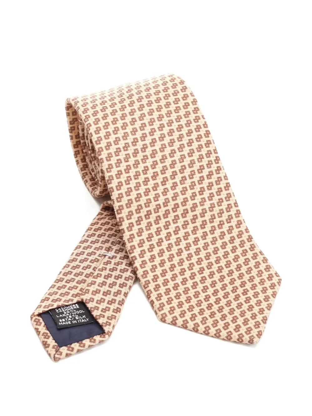 Al Duca D’Aosta 1902 geometric-pattern tie - Toni neutri