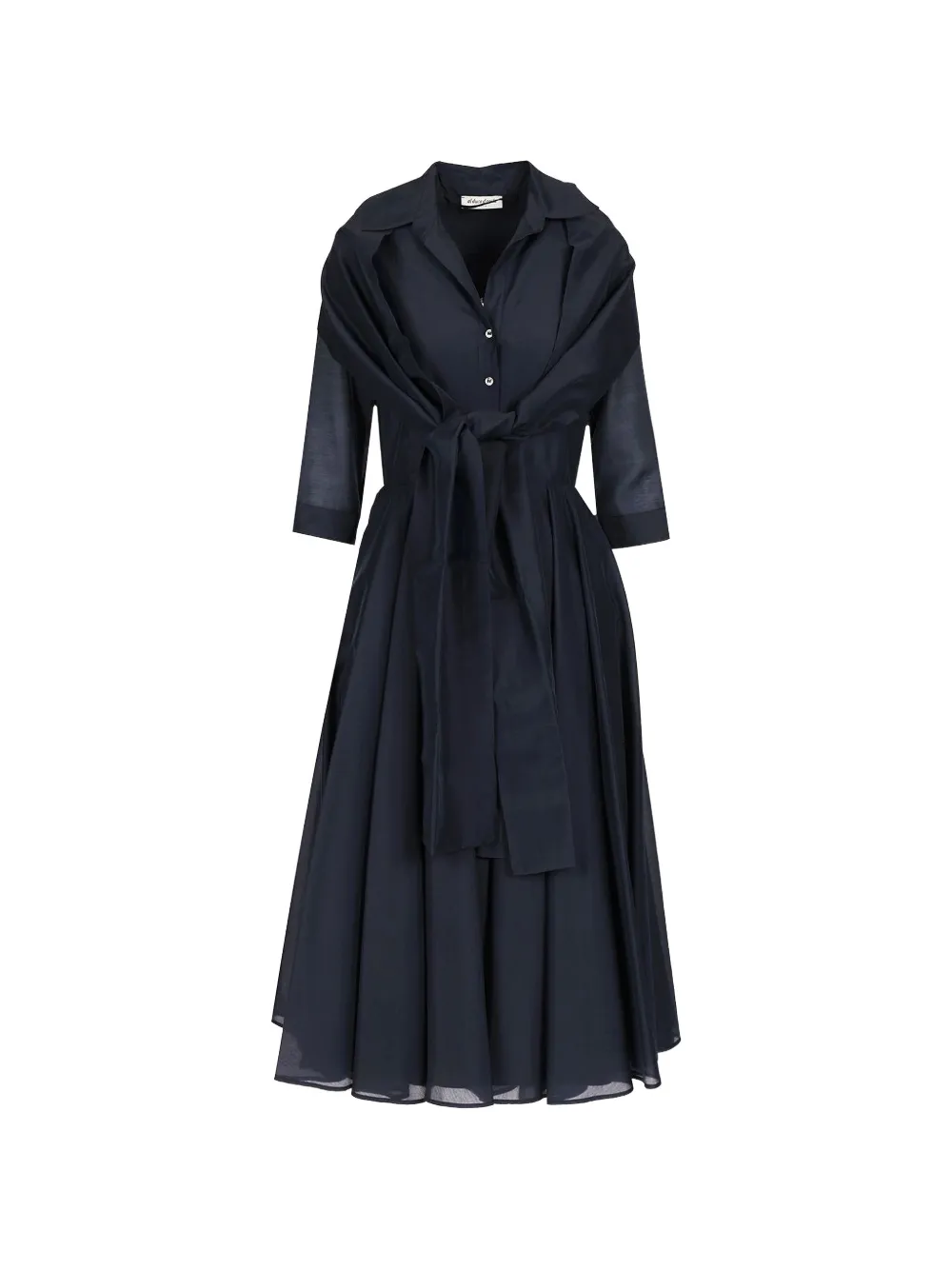 Al Duca D’Aosta 1902 pleated-skirt midi dress - Blu