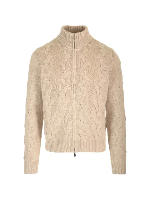 Al Duca D’Aosta 1902 cable-knit zip-up cardigan