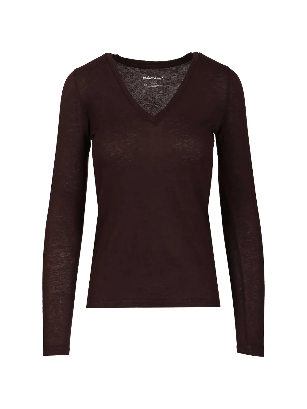 Al Duca D’Aosta 1902 long-sleeve V-neck T-shirt - Marrone