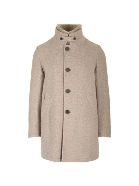 Al Duca D’Aosta 1902 faux-fur-collar single-breasted coat