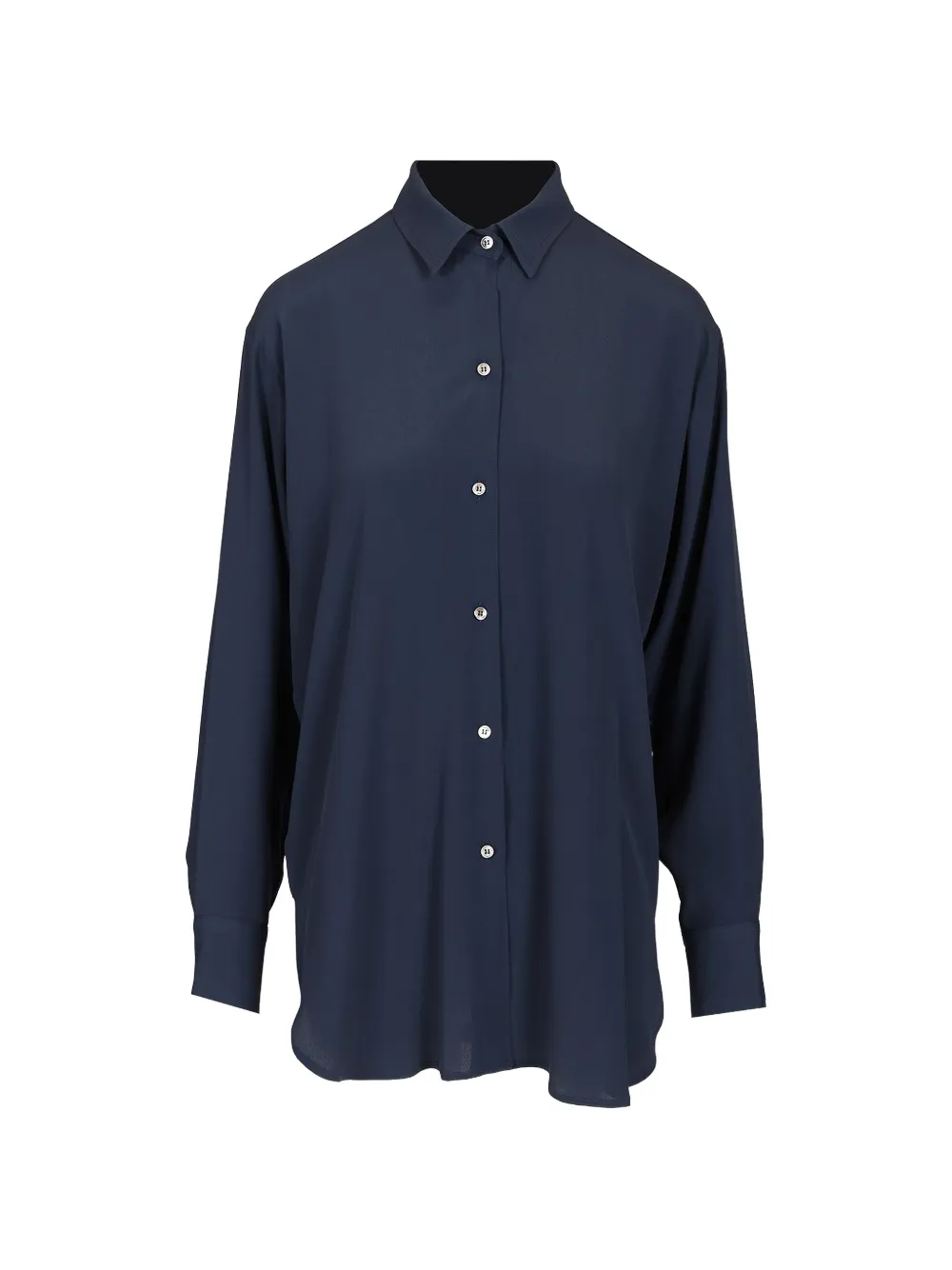 Al Duca D’Aosta 1902 oversized silk shirt - Blau