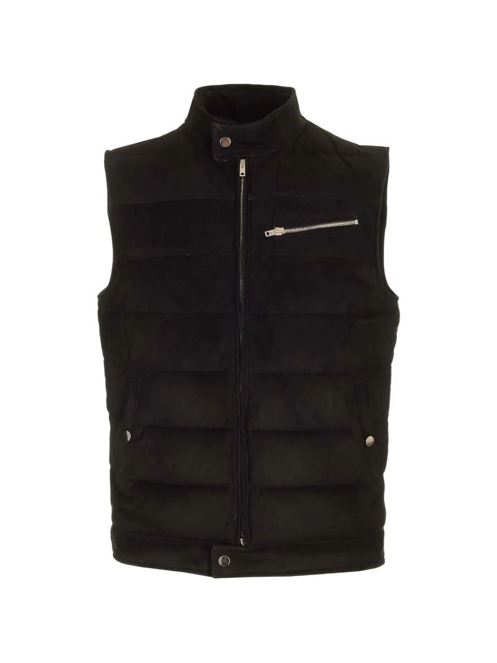 Al Duca D’Aosta 1902 padded suede gilet - Nero