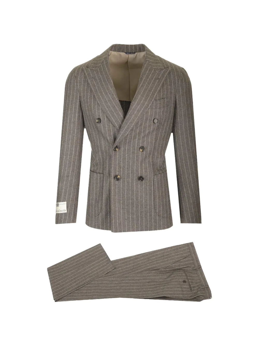 Al Duca D’Aosta 1902 double-breasted pinstripe suit - Grigio