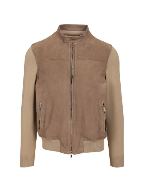 Al Duca D’Aosta 1902 suede knit-sleeve jacket