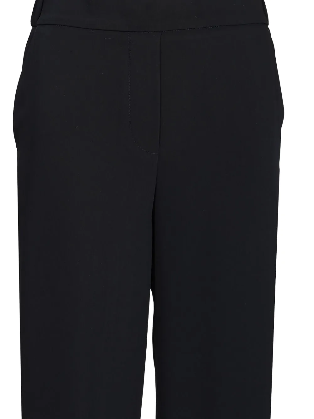 Al Duca D Aosta 1902 Chambray broek met elastische taille Zwart