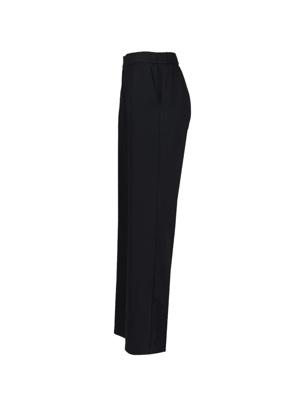Al Duca D Aosta 1902 Chambray broek met elastische taille Zwart