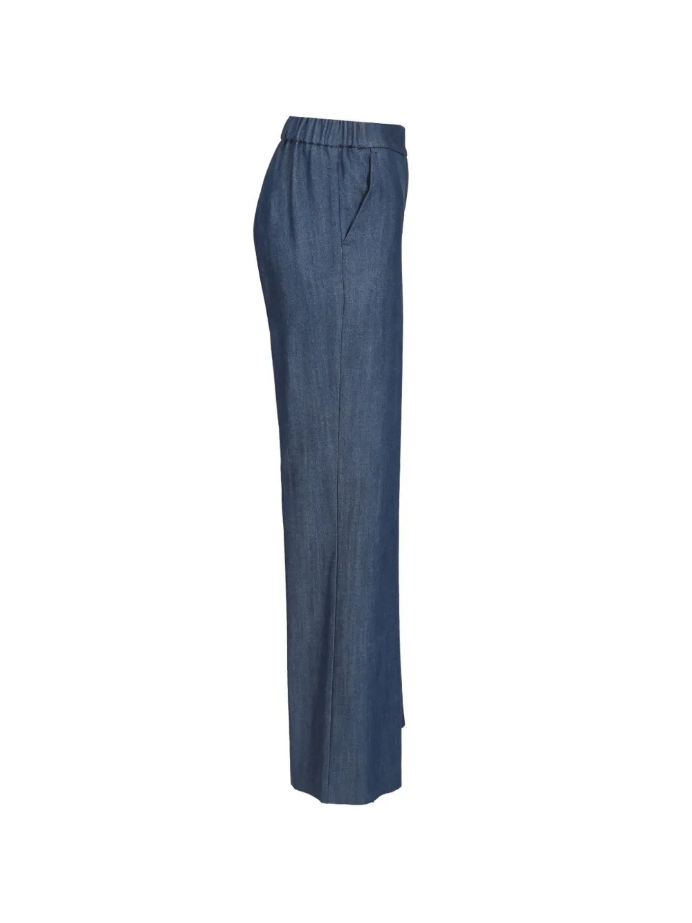 Al Duca D Aosta 1902 Chambray broek met wijde pijpen Blauw