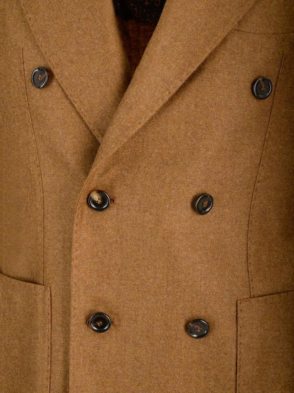 Al Duca D Aosta 1902 Wollen blazer met dubbele rij knopen Bruin