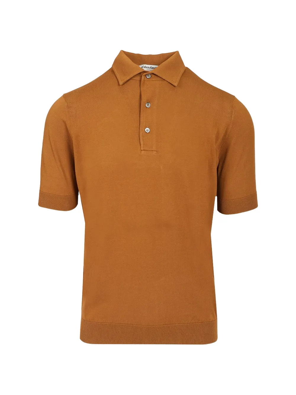 Al Duca D’Aosta 1902 ribbed-trim cotton polo shirt - Braun
