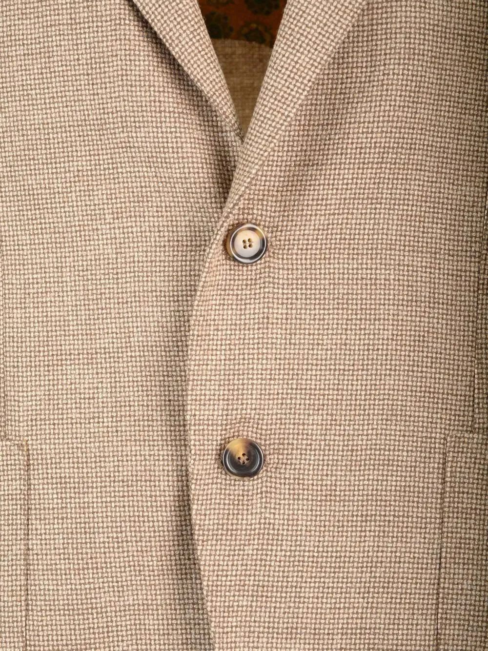 Al Duca D Aosta 1902 Geweven blazer Beige