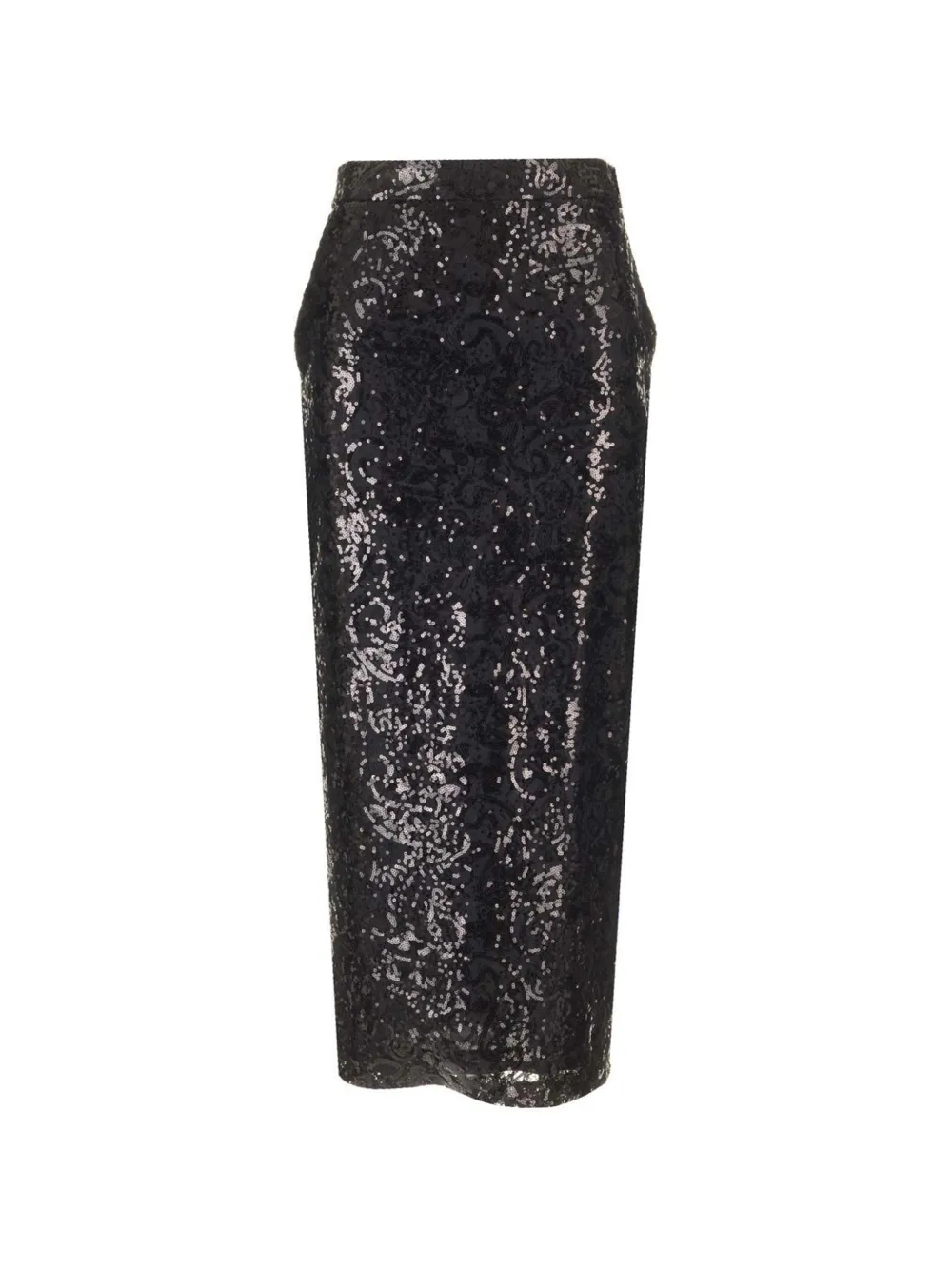 Al Duca D’Aosta 1902 lace midi skirt - Nero