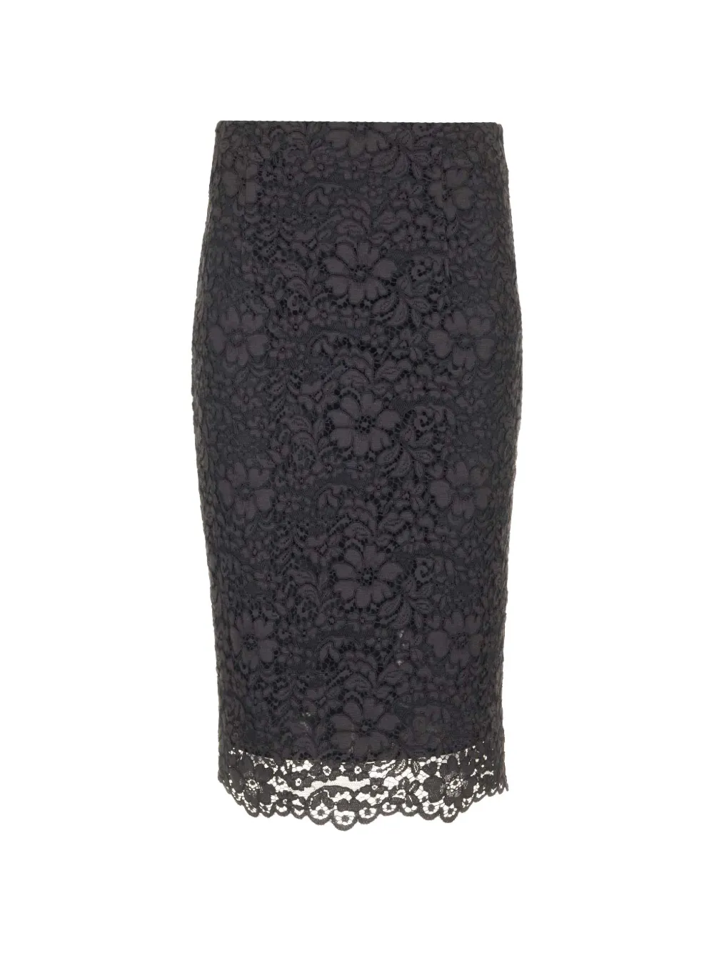 Al Duca D’Aosta 1902 lace midi skirt - Schwarz