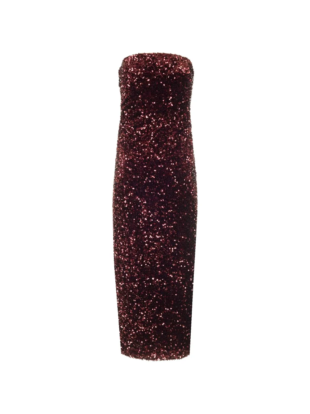 Al Duca D’Aosta 1902 sequin-embellished bustier dress - Rosso