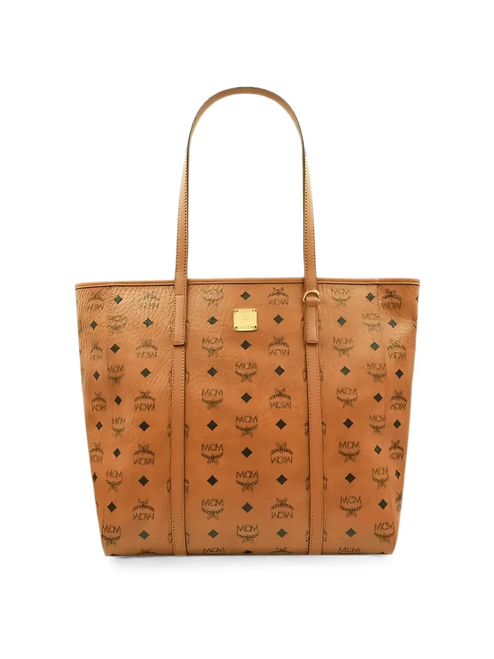 MCM Visetos shopper met logoprint Beige