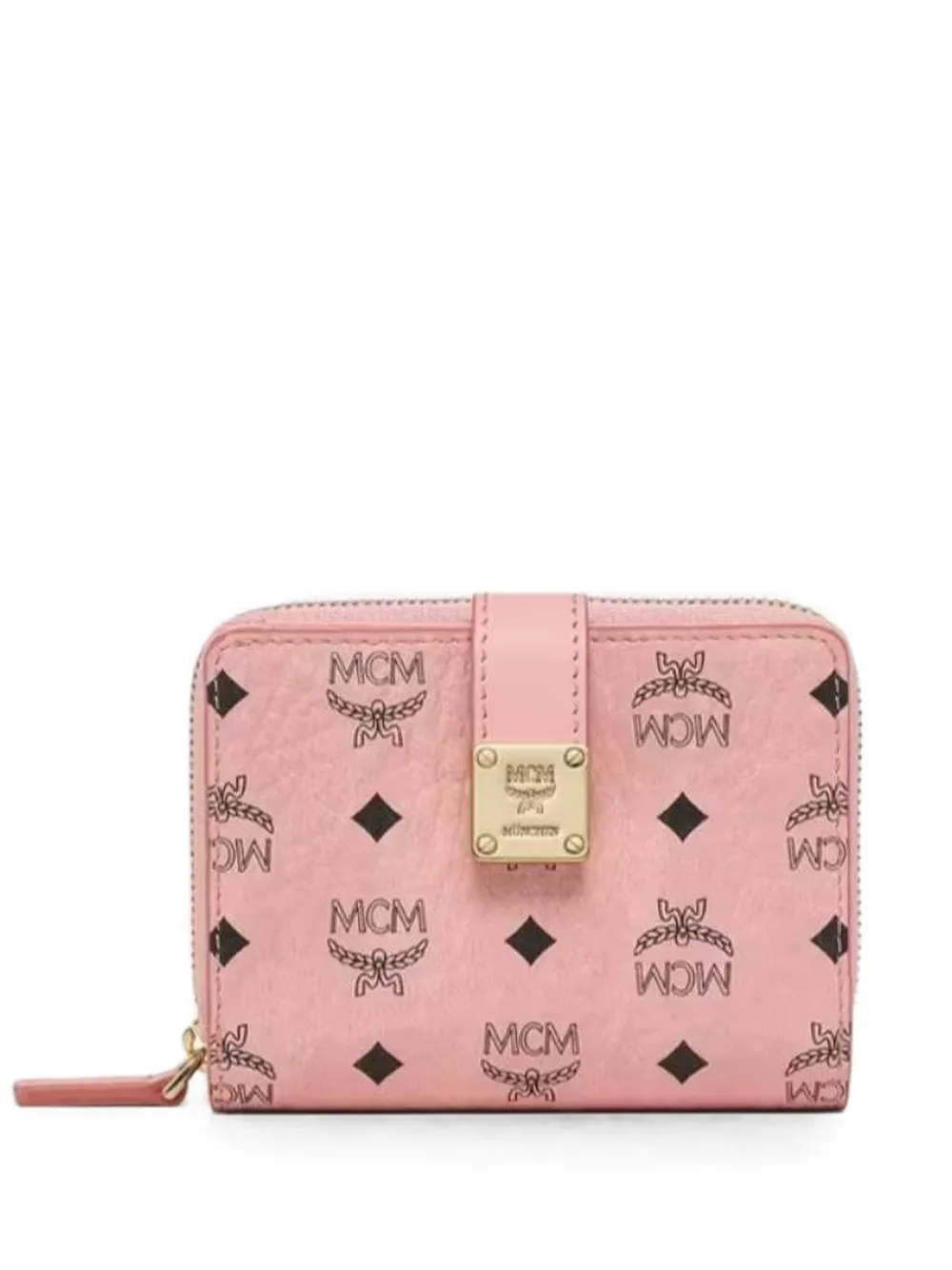 MCM Visetos portemonnee met monogramprint Roze