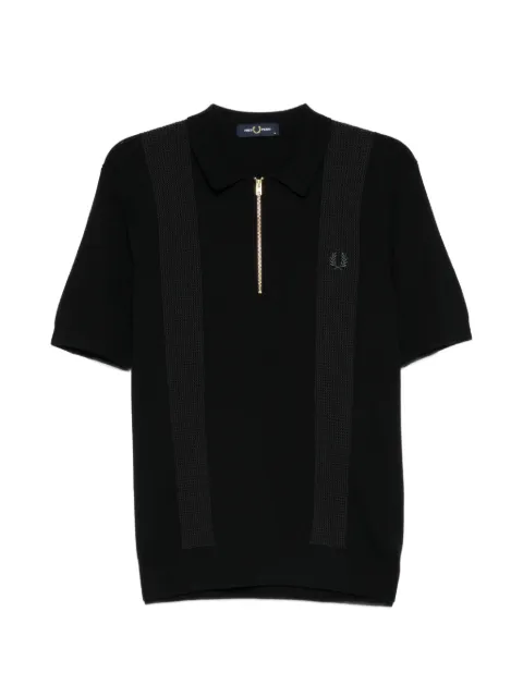 Fred Perry Suéter com zíper e recorte texturizado