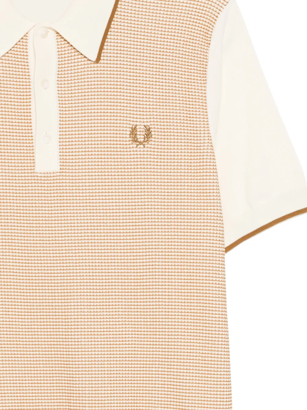 Fred Perry Laurel Wreath poloshirt met textuur Beige
