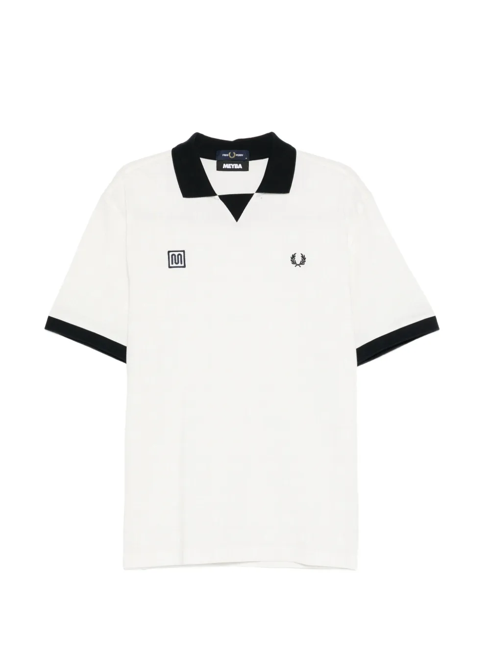 Fred Perry jacquard Laurel Wreath polo shirt - Bianco