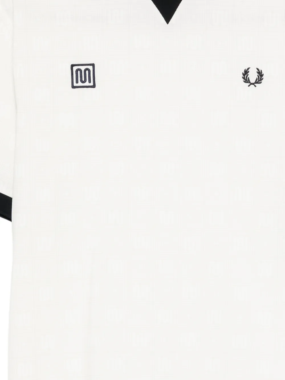 Fred Perry Poloshirt met jacquard Wit